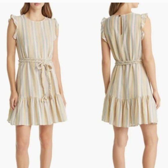 Marine Layer Laney Mini Dress Beachy Stripe  NWT  L - Picture 1 of 7